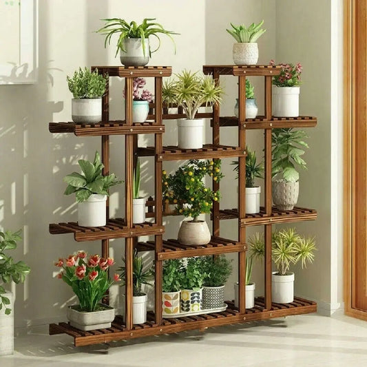 Wisfor Wooden Plant Shelf Multi Tier Flower Pot Stand