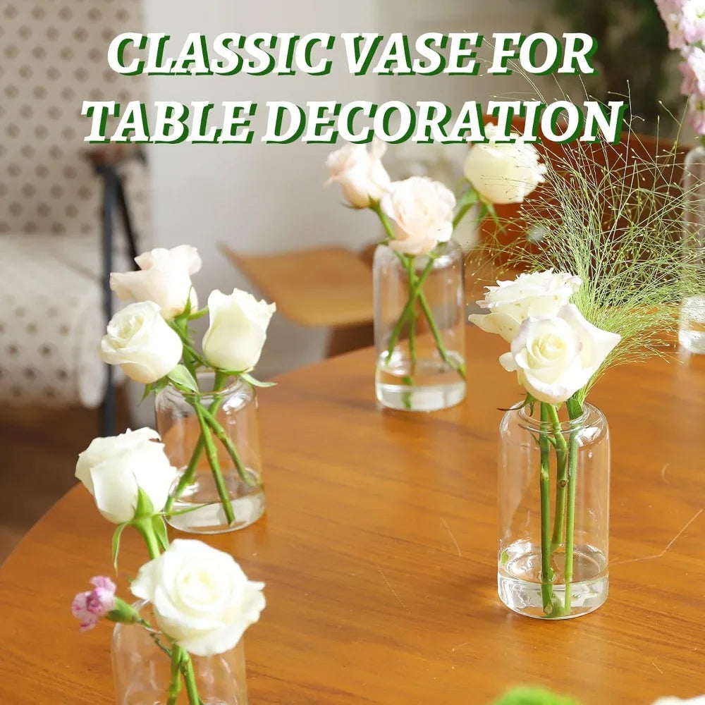 Glass Bud Vases Set 24 Pieces For Centerpieces And Decor