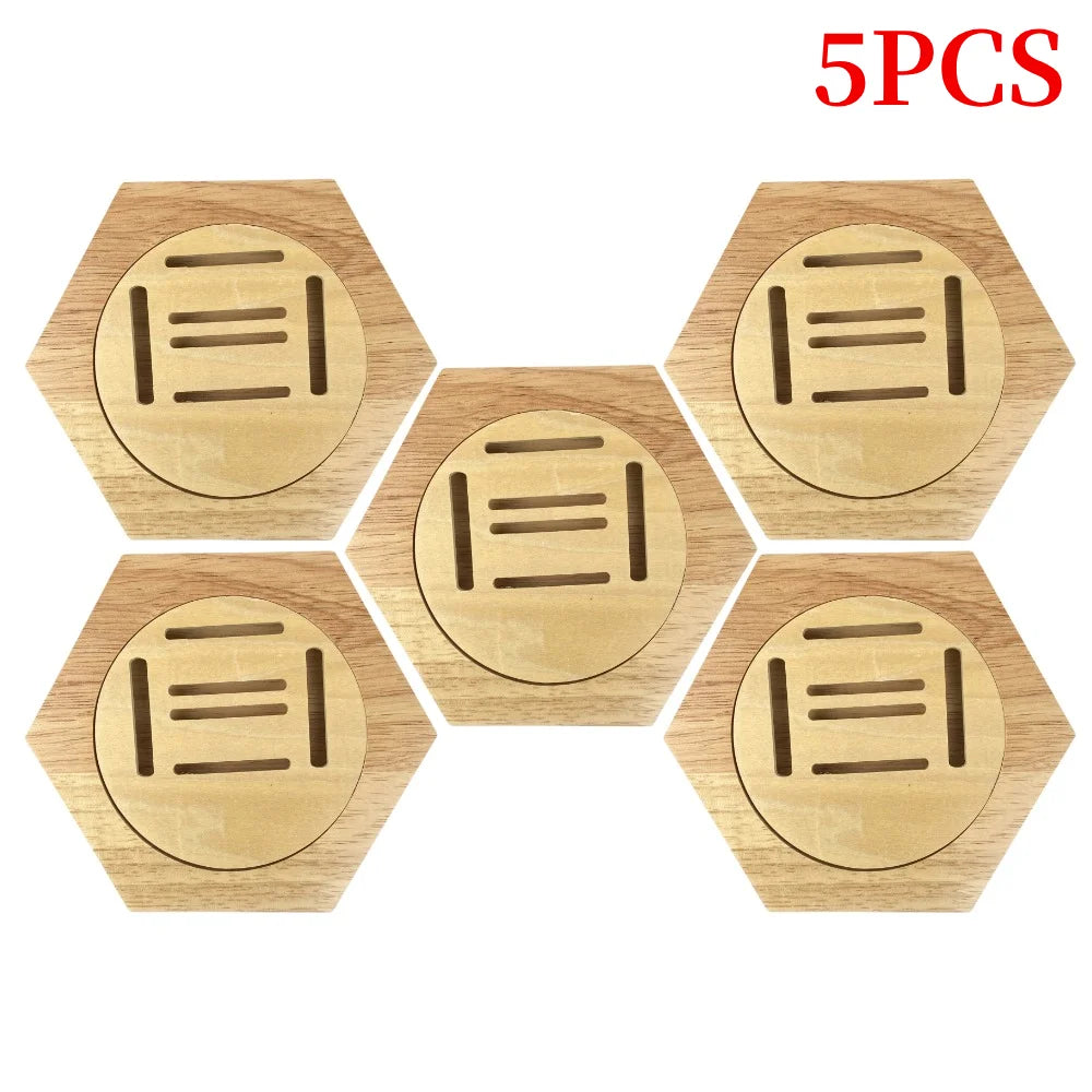 Hexagonal Honeycomb Wooden Medal Display Stand For Sports Track And Field