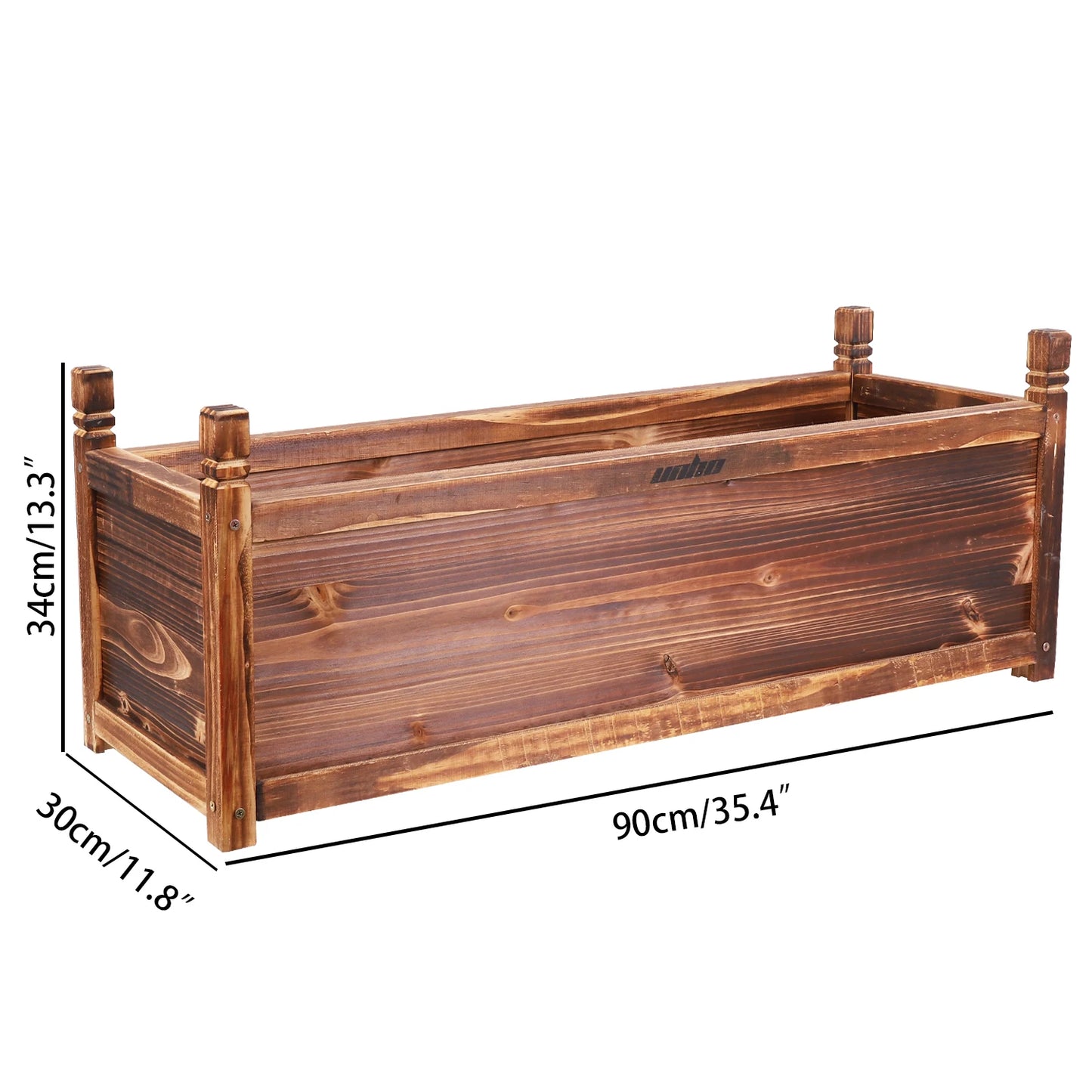 Wooden Raised Flower Bed Planter Box Pine Wood Indoor Outdoor