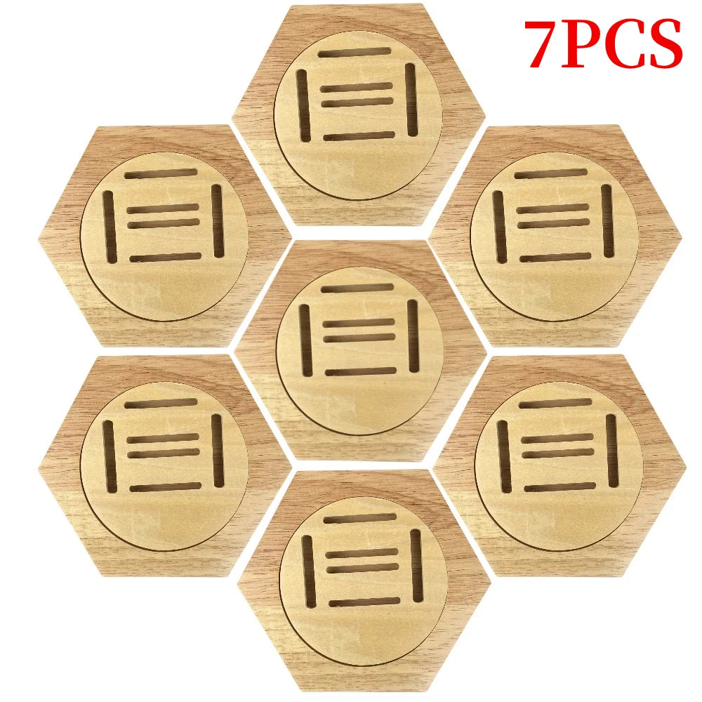 Hexagonal Honeycomb Wooden Medal Display Stand For Sports Track And Field