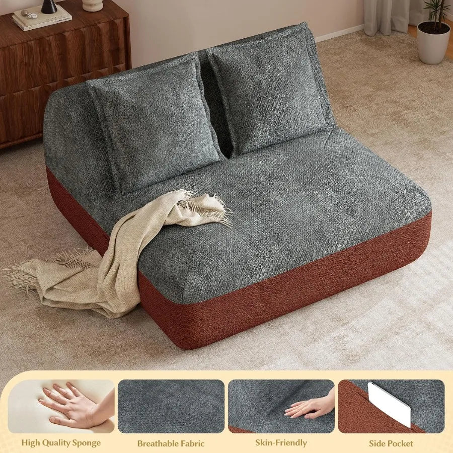 XIUWO Armless Loveseat Sofa For Narrow Spaces And Comfort