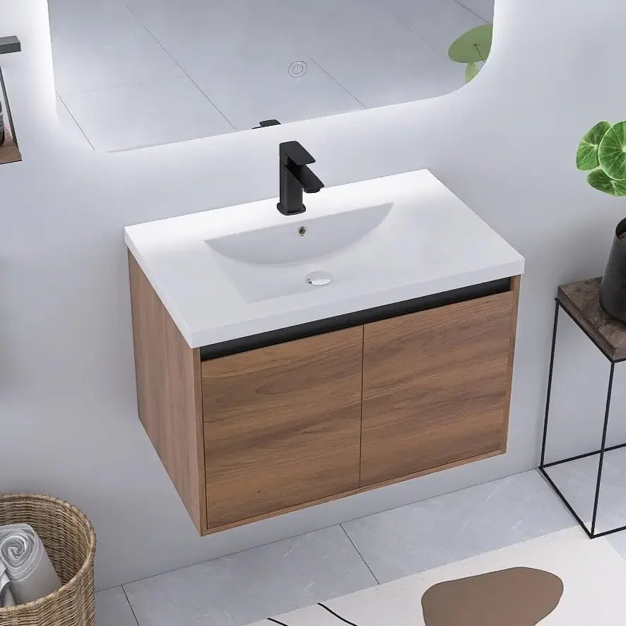 Floating Wall Mounted Vanity With Sink For Bathroom