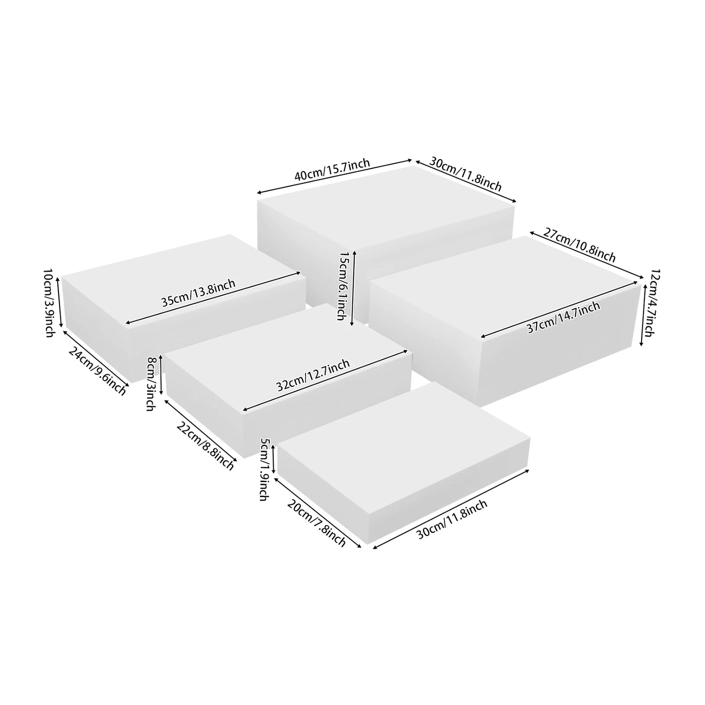 Acrylic Buffet Risers Set For Display And Table Use
