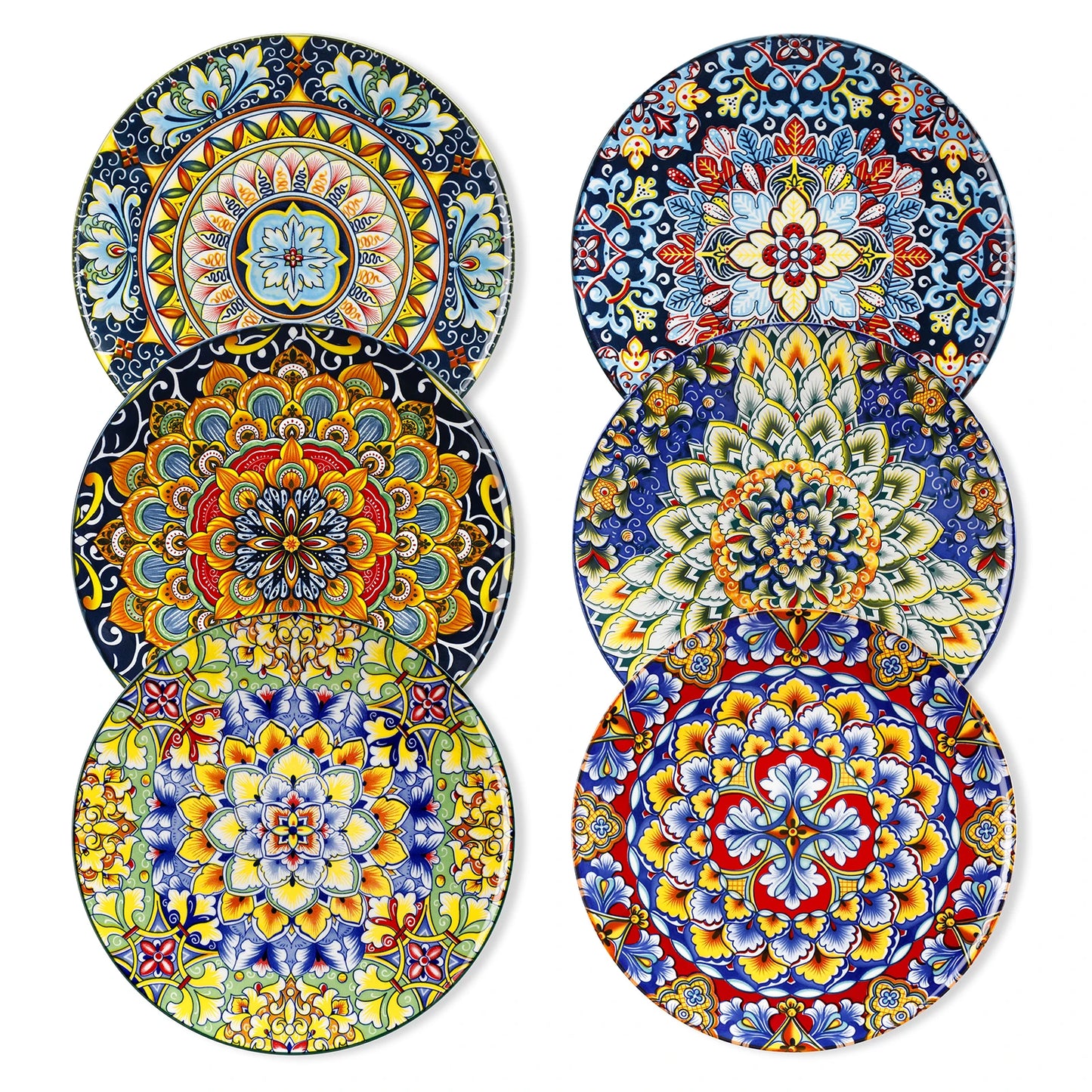 MALACASA Porcelain Dinner Plates Set Scratch Resistant Everyday Dining