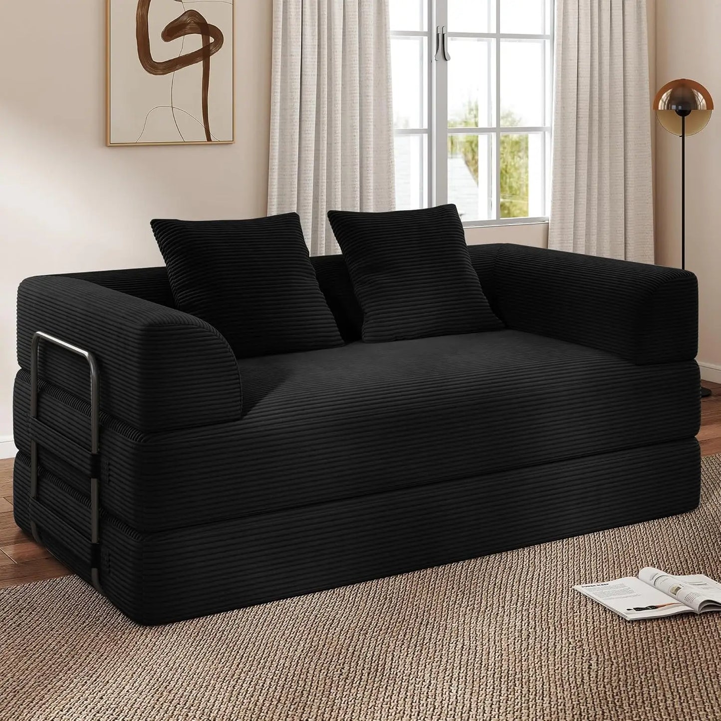 GUOHE Cloud Boneless Convertible Floor Sofa Bed 4 in 1