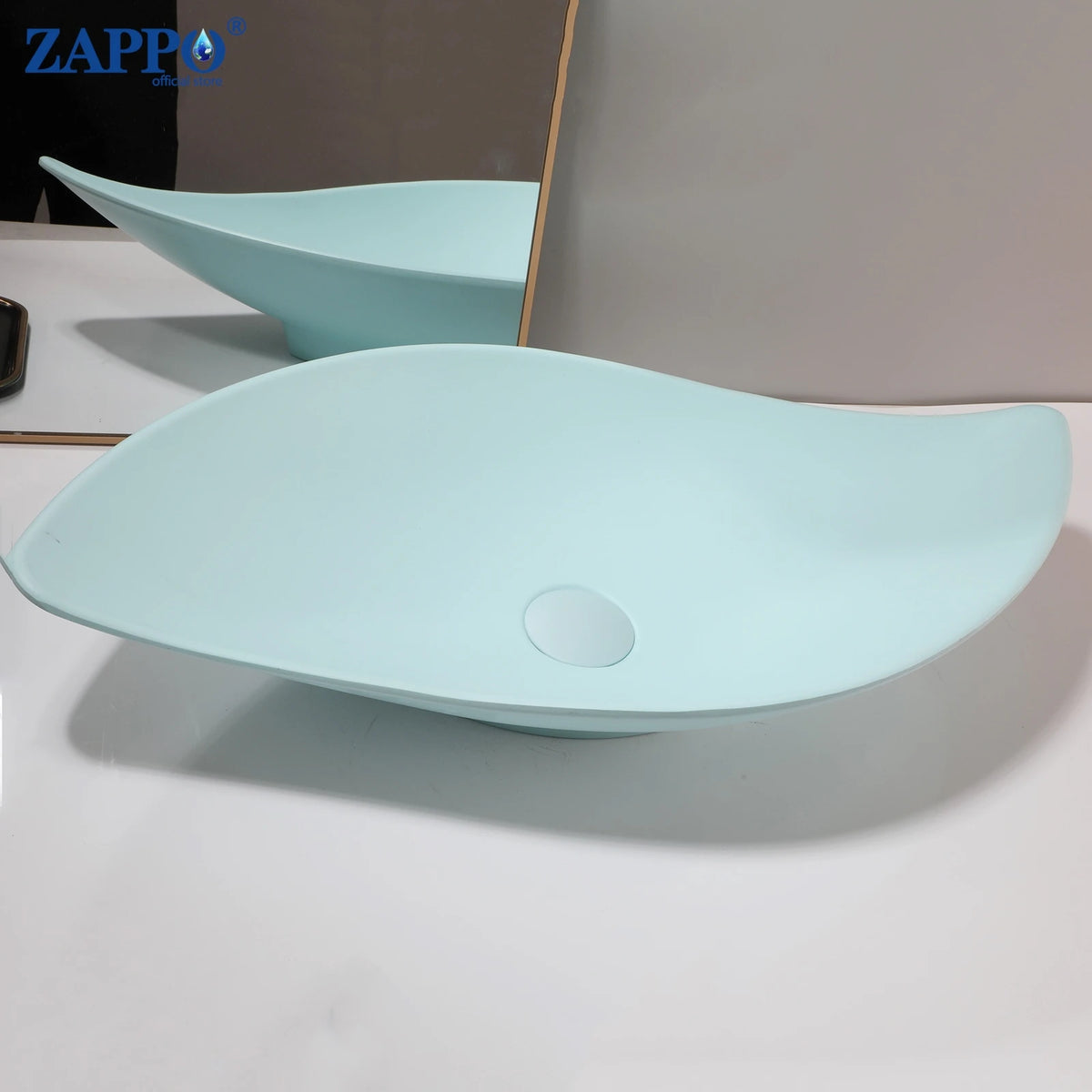 Mekkhala Rectangular Stone Resin Vessel Bathroom Sink