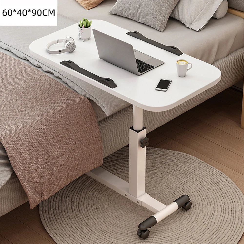TWISTER.CK Overbed Table Adjustable Height Tilting Desktop Bedside Desk Wheels