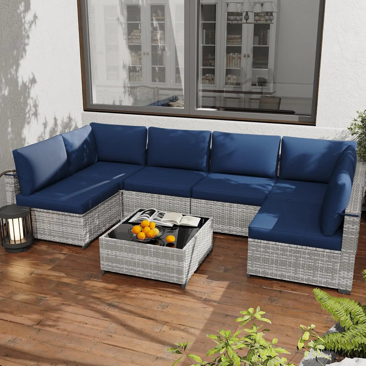All Weather PE Rattan Modular Outdoor Patio Conversation Set