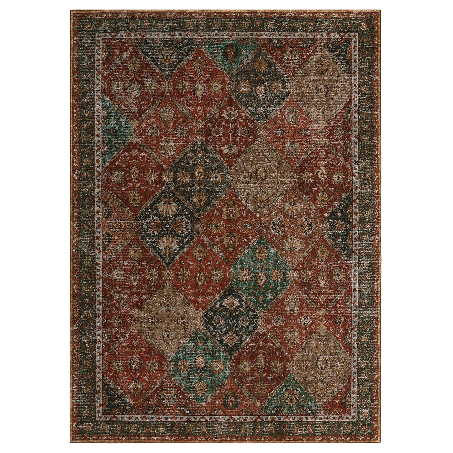 Machine Washable Non Slip Moroccan Trellis Rug For Living Room