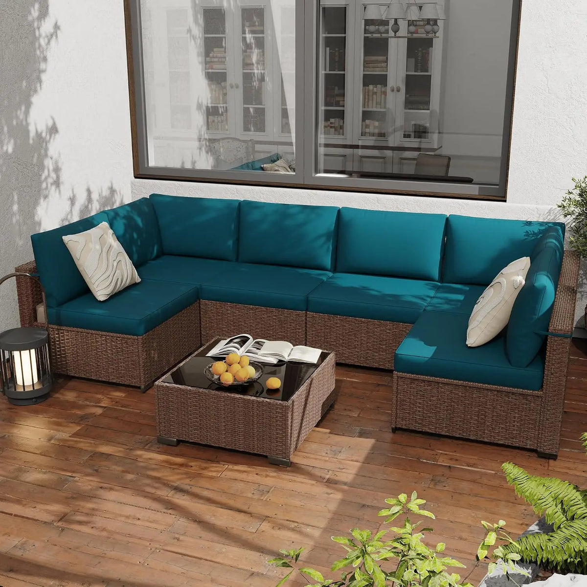 All Weather PE Rattan Modular Outdoor Patio Conversation Set