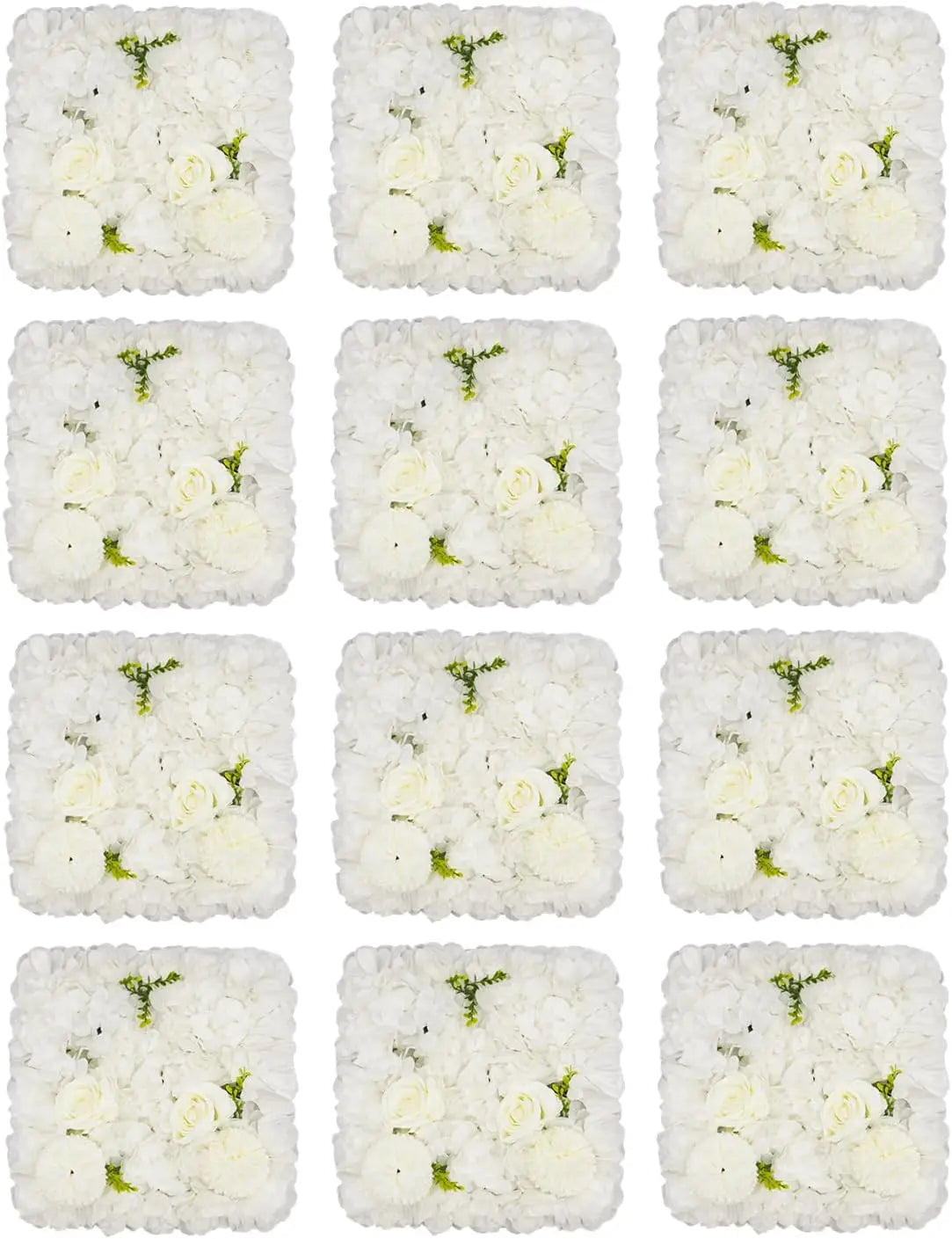 Flower Wall Panel Floral Backdrop 12 Pieces Decor For Wedding Party Home