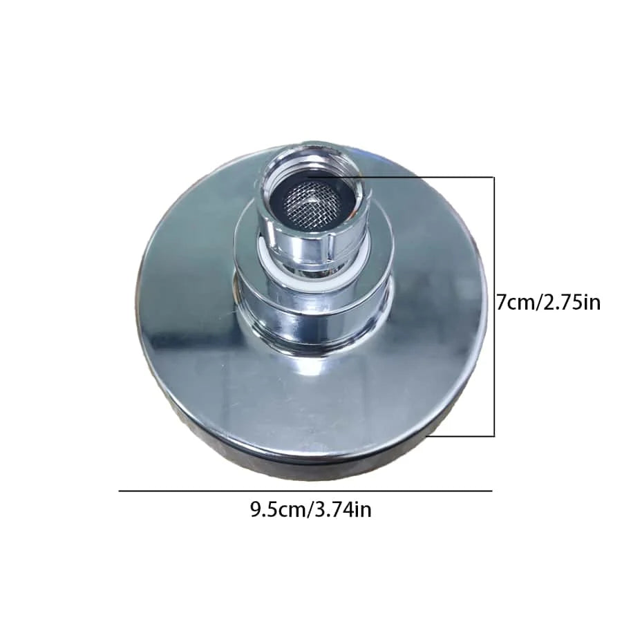 High Pressure Shower Head Universal Fit Spray Stainless Steel ABS