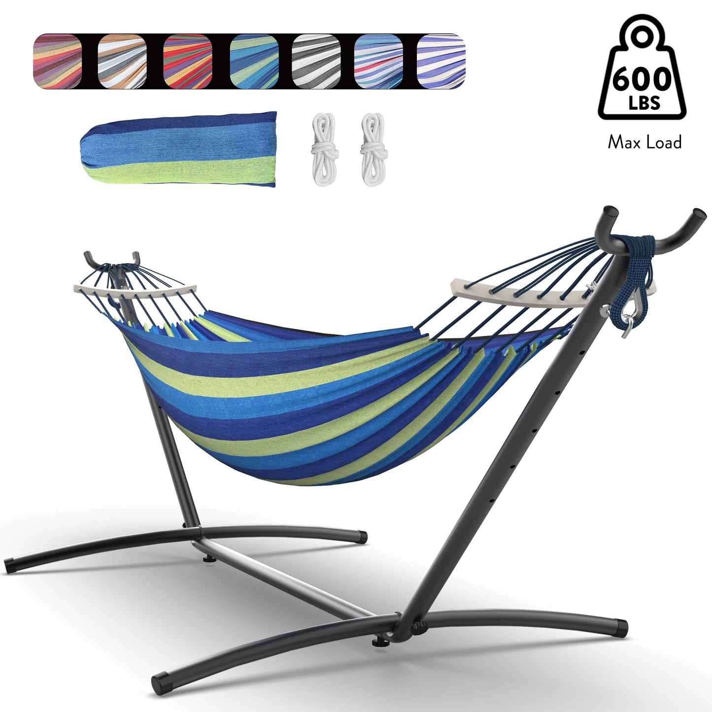 Gyroor Adjustable Hammock Stand 600lb Capacity With Storage Bag