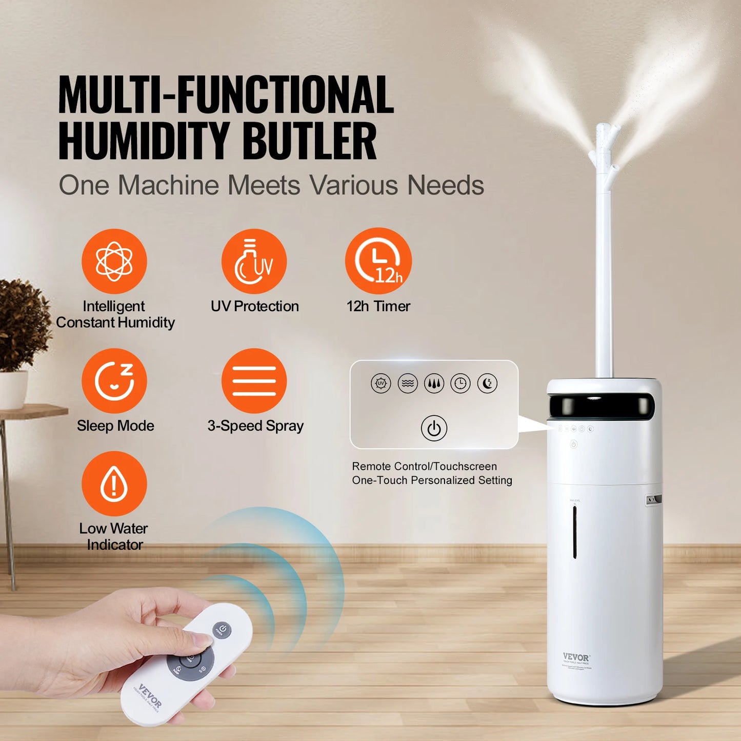 SucceBuy Humidifier For Home Large Room 16L Water Tank Auto Shut Off