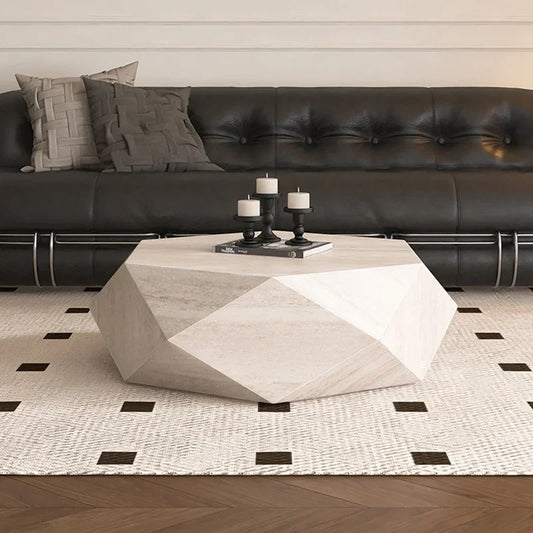 OAKCIA Modern Marble Coffee Table For Living Room Decor