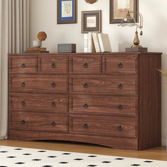 BIGBIGLIFE Mid Century Modern Wood Dresser Storage Chest Bedroom