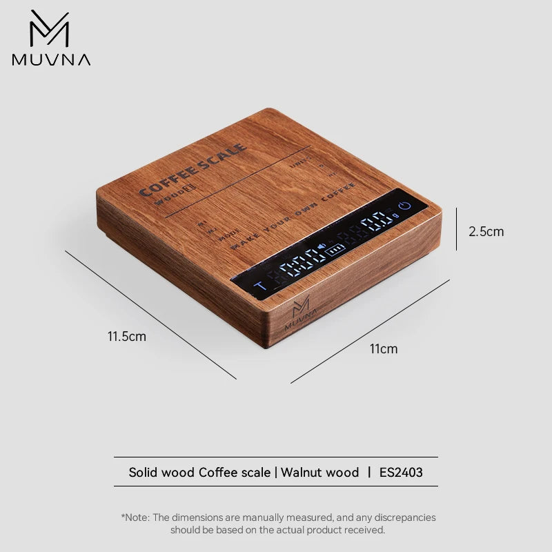 Muvna Digital Coffee Scale For Espresso High Precision Rechargeable