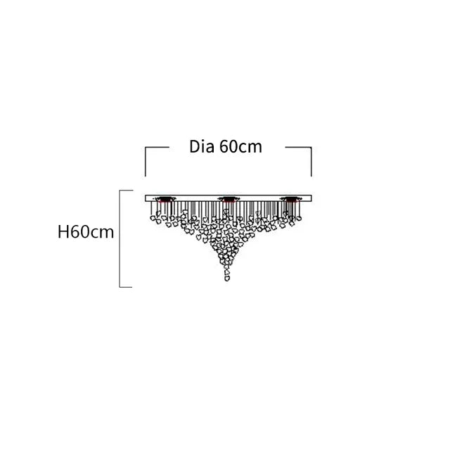 Crystal Stone Hanging Lamp Chandelier For Living Room