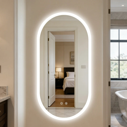 Borwart Smart LED Bathroom Mirror With Anti Fog Tempered Glass