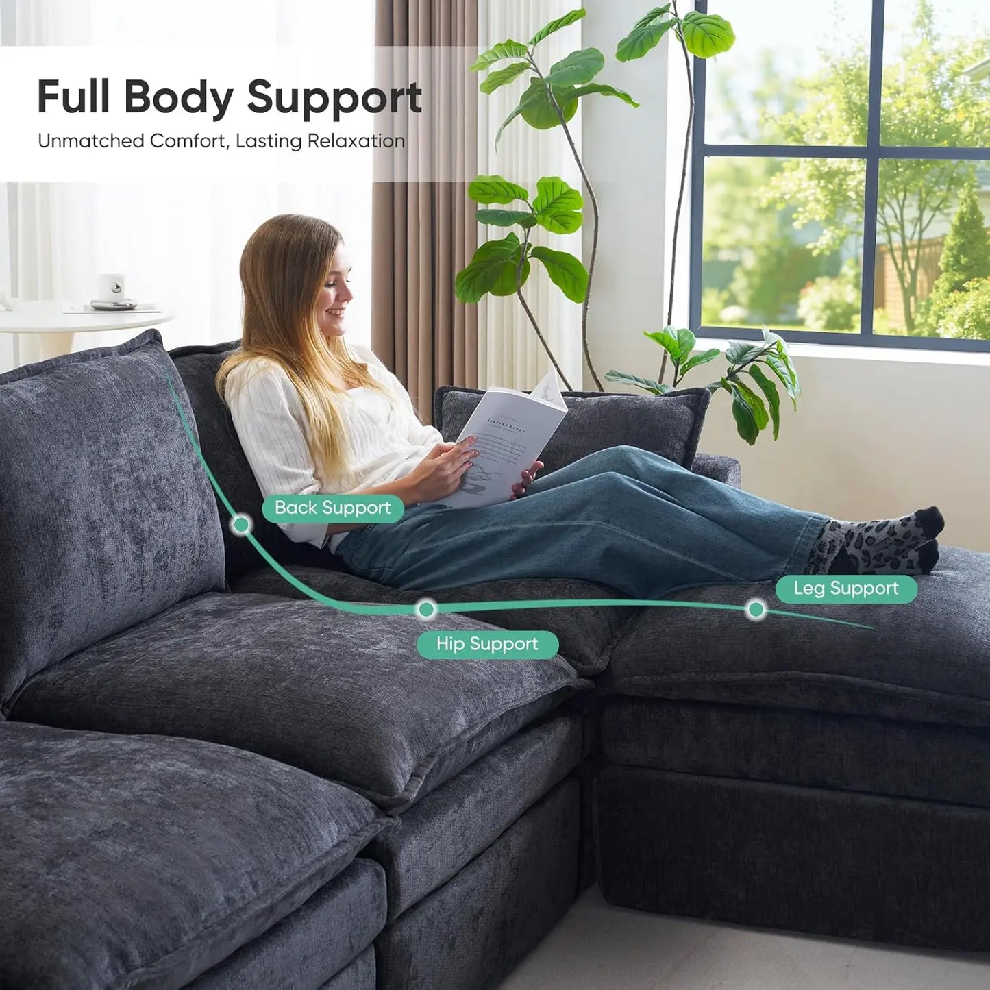 Cloud Modern Modular Sectional Sofa For Living Room