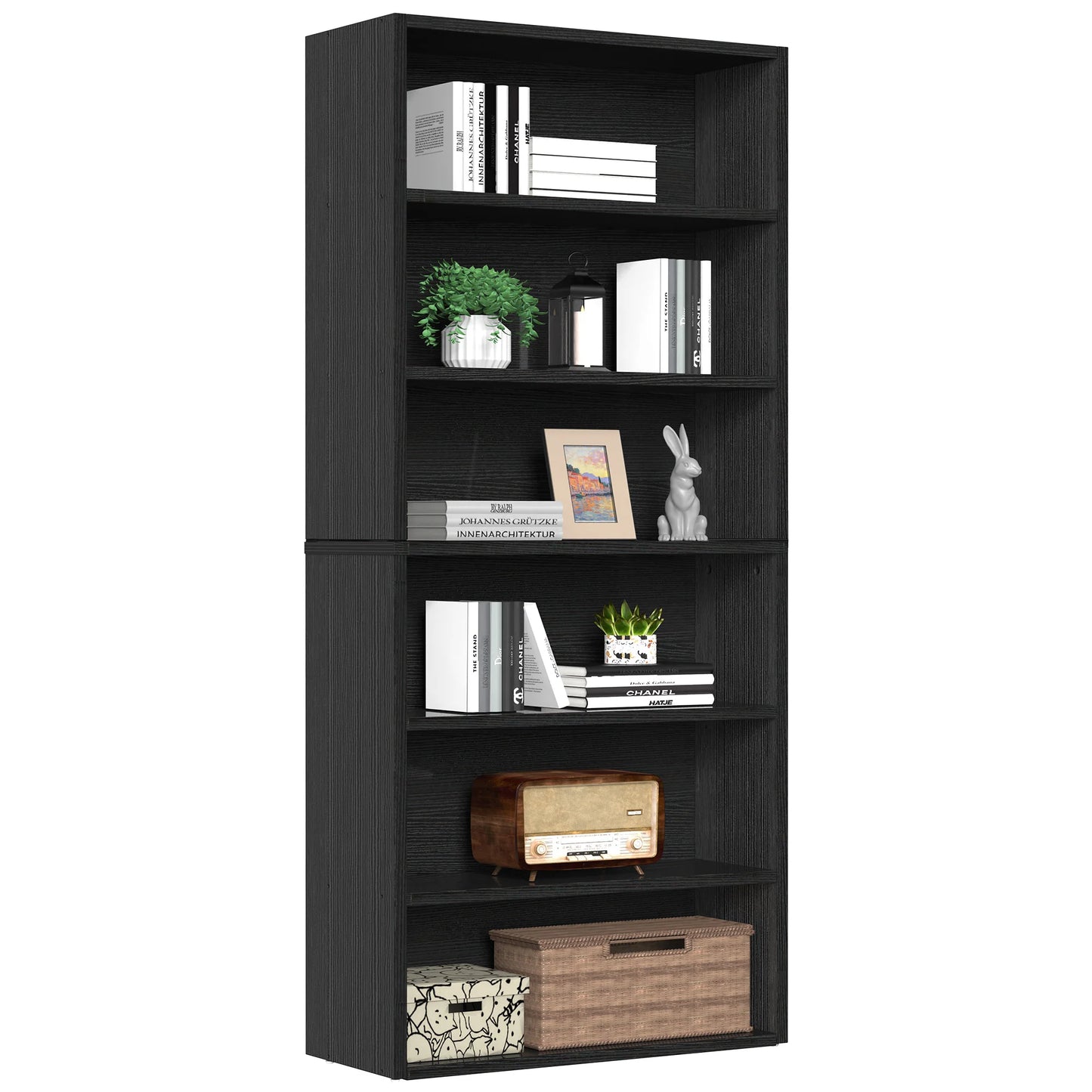 MCQ Wood Shelf Bookcase Open Display Storage For Home