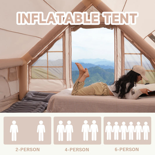 Pakicetus Inflatable Tent With Skylight And Quick Setup Pump