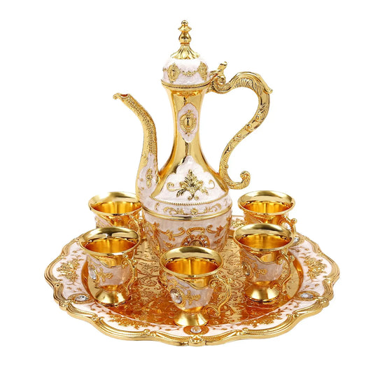 Turkish Tea Set With Pot And Glass Cups Home Decor