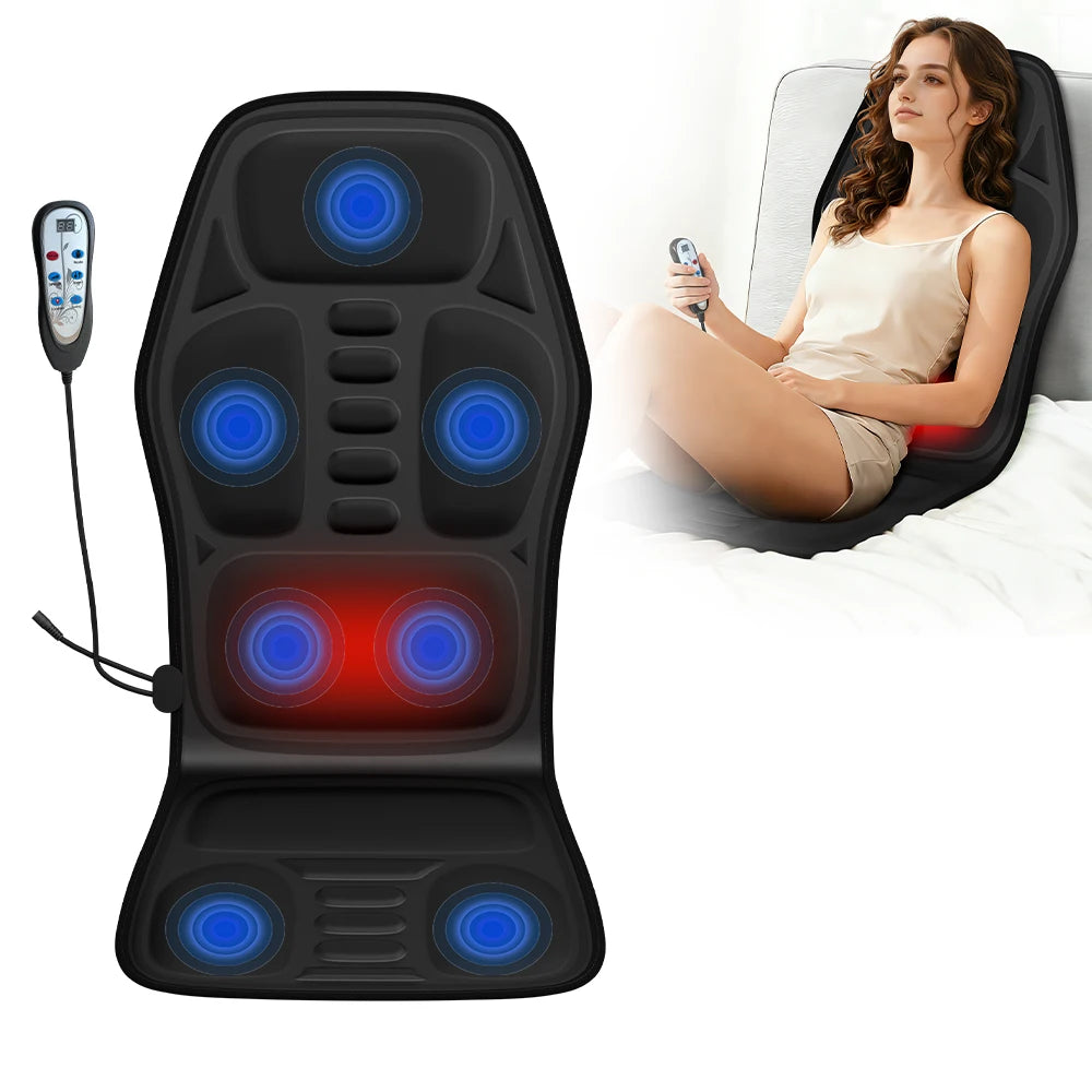 HIMOUTA Back Massager With Heat Massage Chair Pad Shoulders