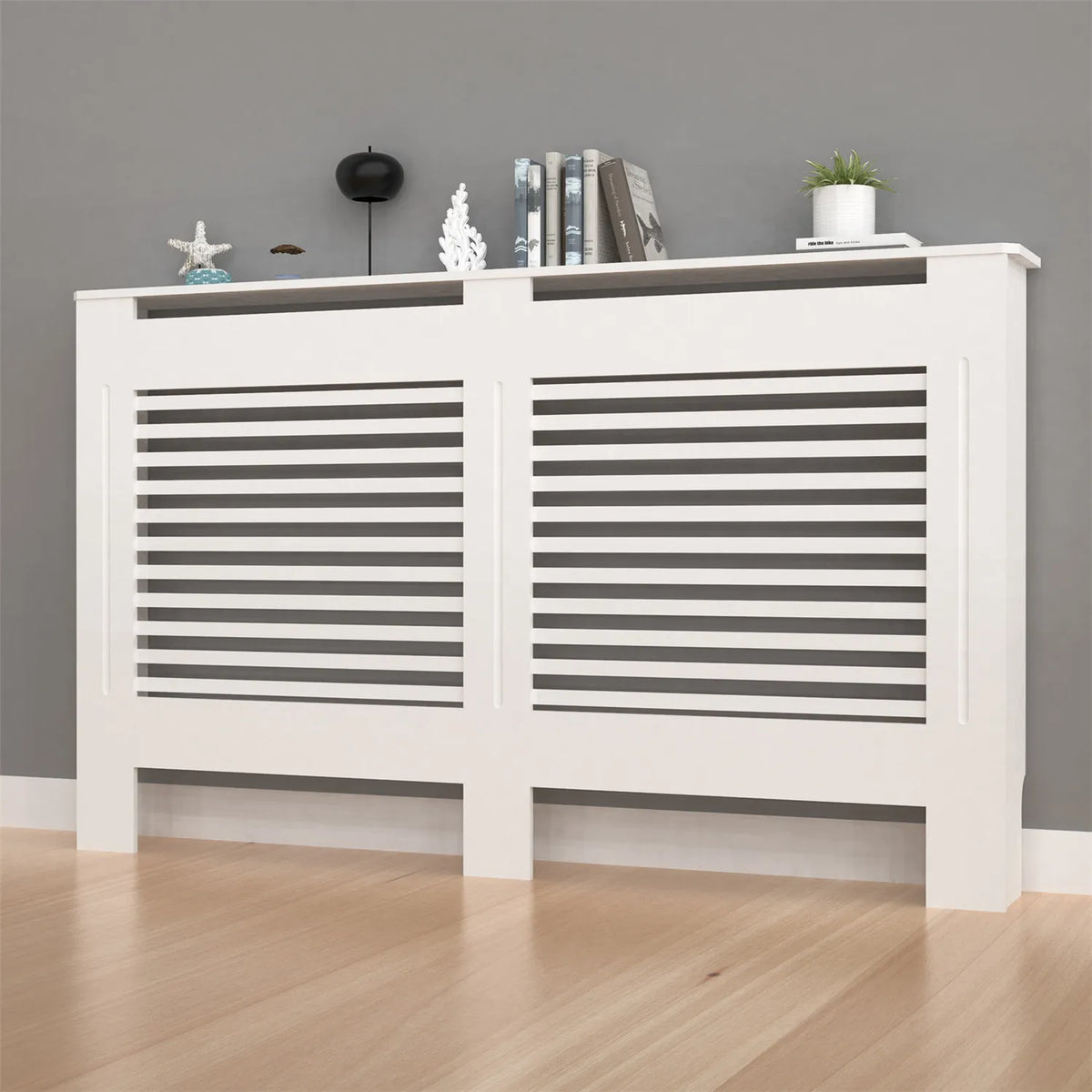 Modern Wood Radiator Cover Cabinet With Grill Shelf For Home
