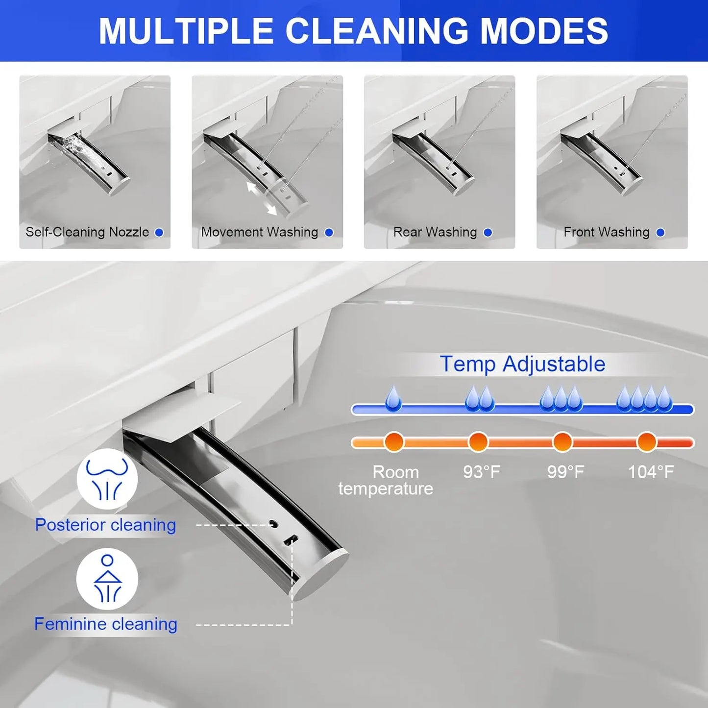 Smart Toilet With Bidet Auto Open Close Lid Dual Flush