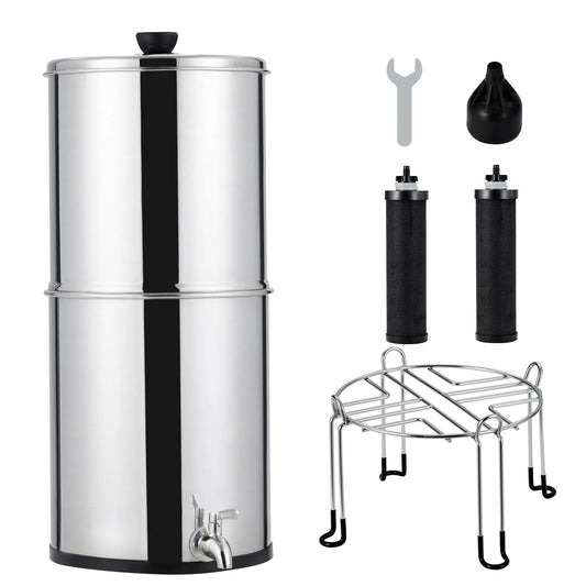 HiMISS Water Filter System 304 Stainless Steel Carbon Lead Reduction