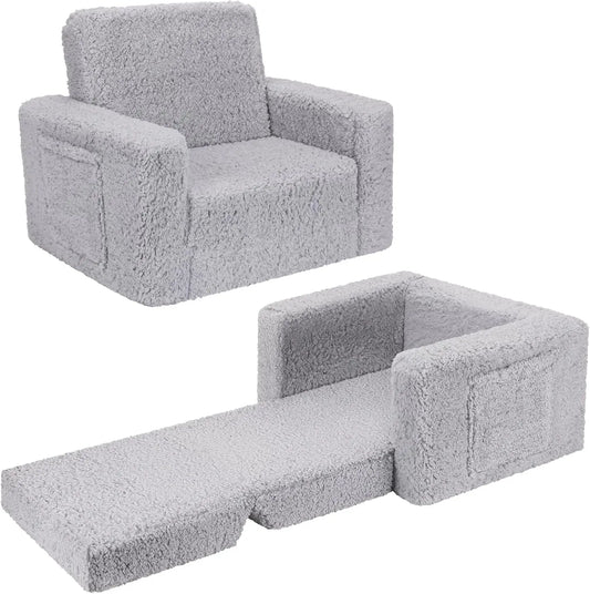 Toddler Couch 2-In-1 Convertible Sofa Lounger