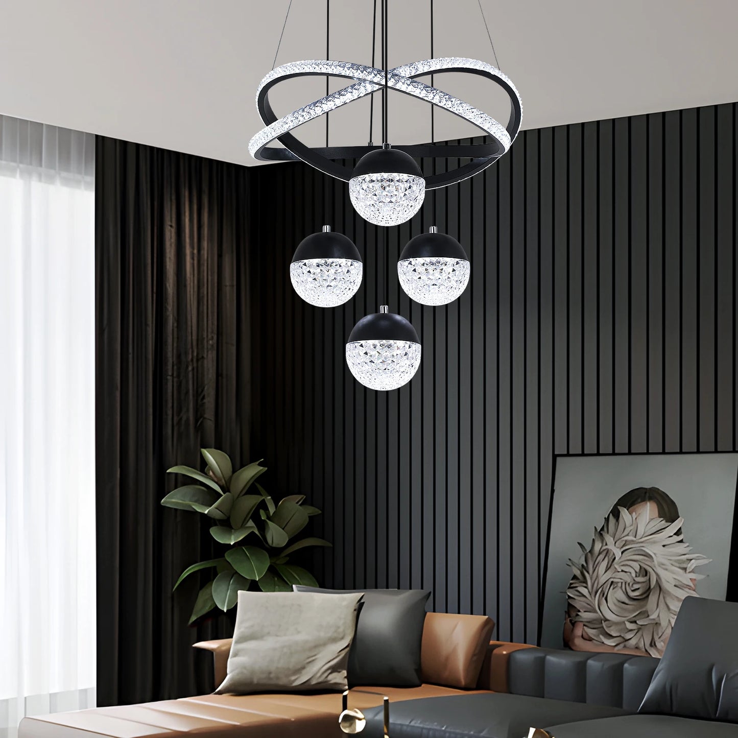 GreeLustr Modern LED Chandelier Nordic Living Room Lighting