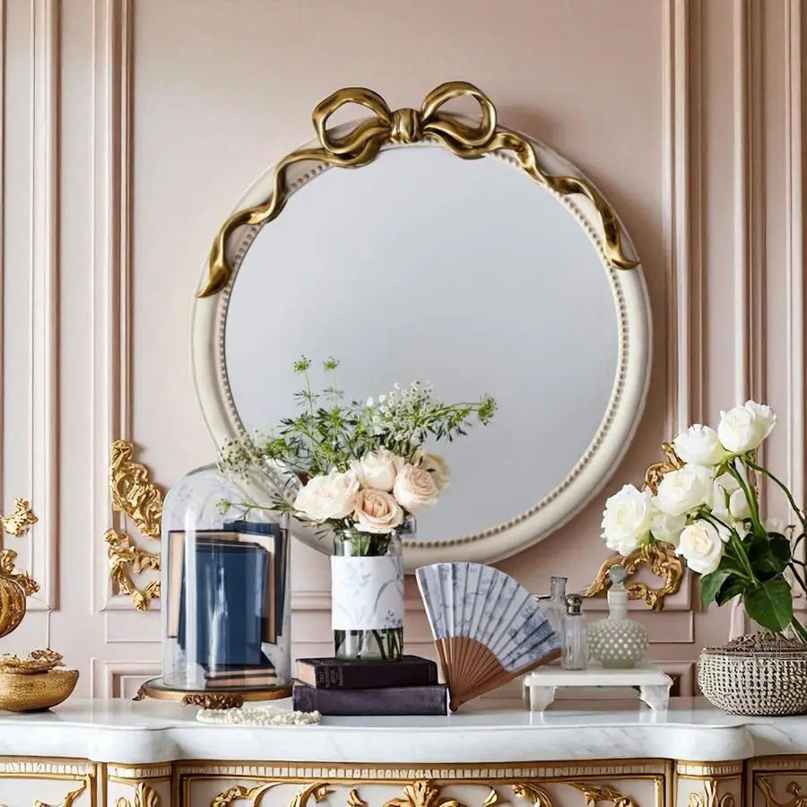 Bow Resin Mirror Nursery Decor Accent For Baby Room