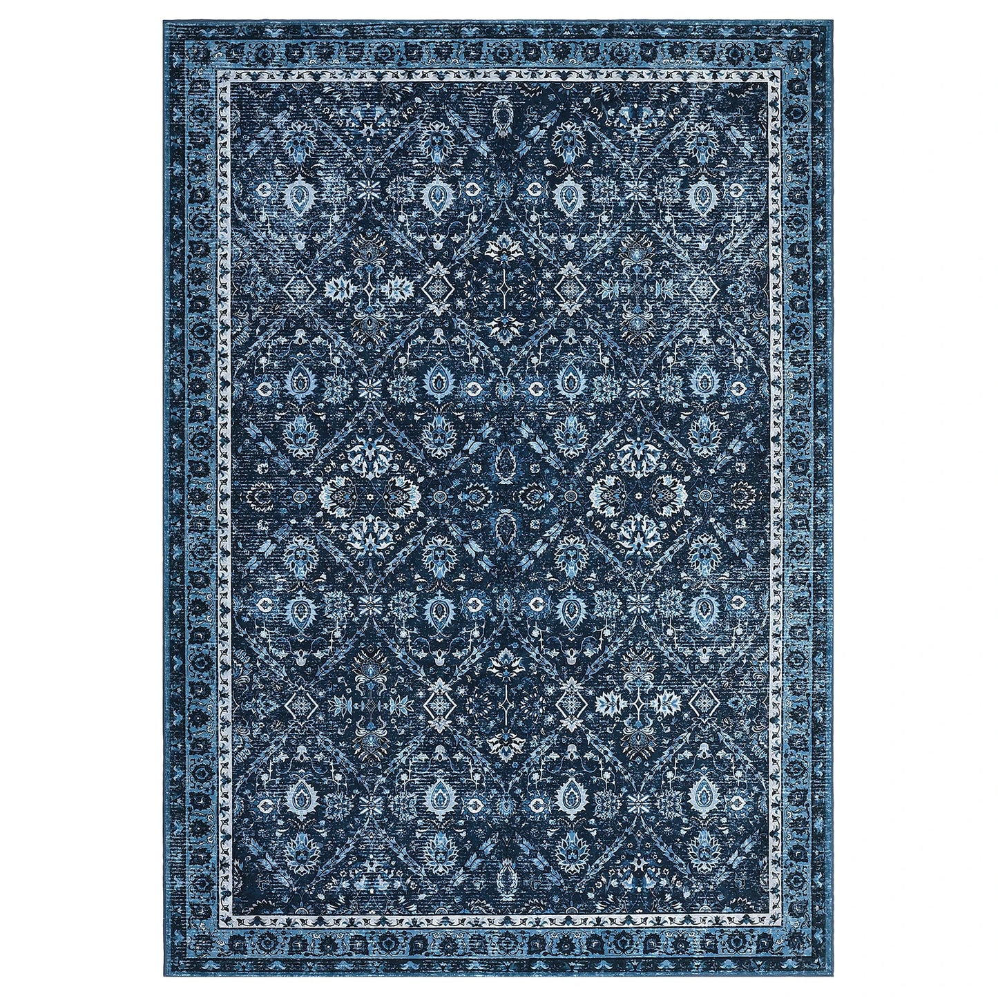 Machine Washable Non Slip Moroccan Trellis Rug For Living Room
