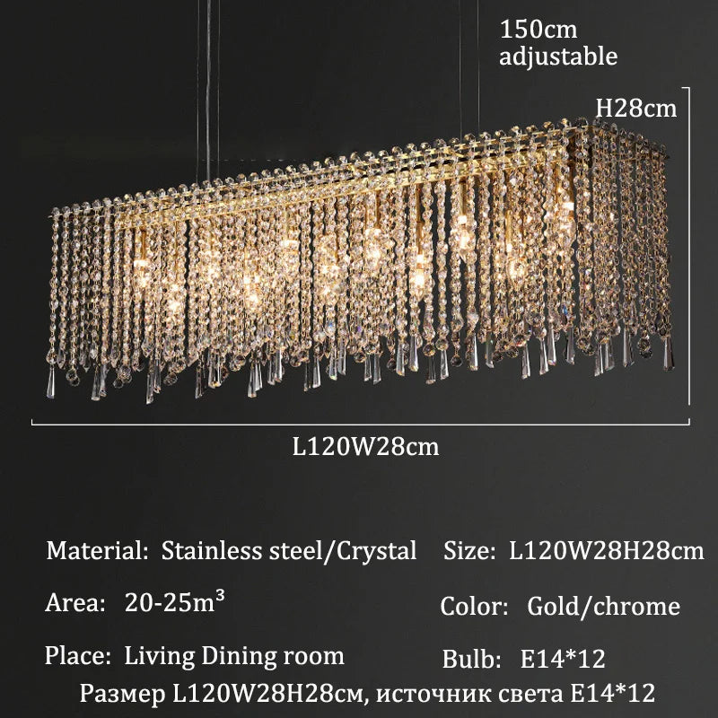 KUALOOL Luxury Crystal Chandeliers for Living Room and Dining