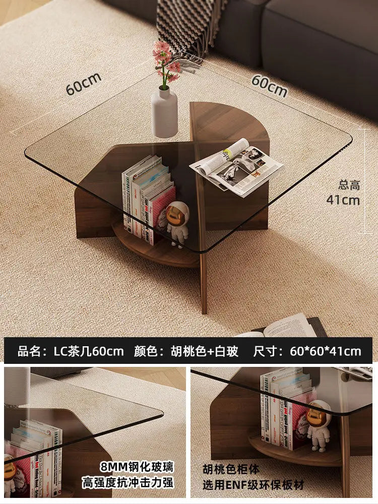 DUTRIEUX Modern Minimalist Wood Coffee Table For Living Room