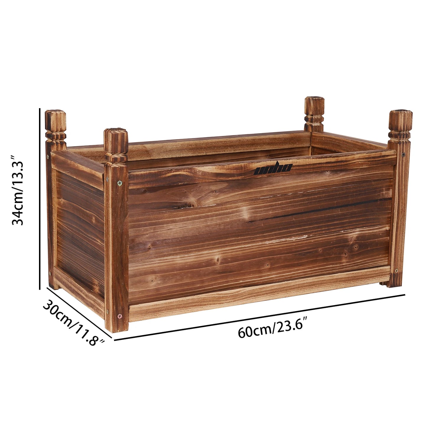 Wooden Raised Flower Bed Planter Box Pine Wood Indoor Outdoor