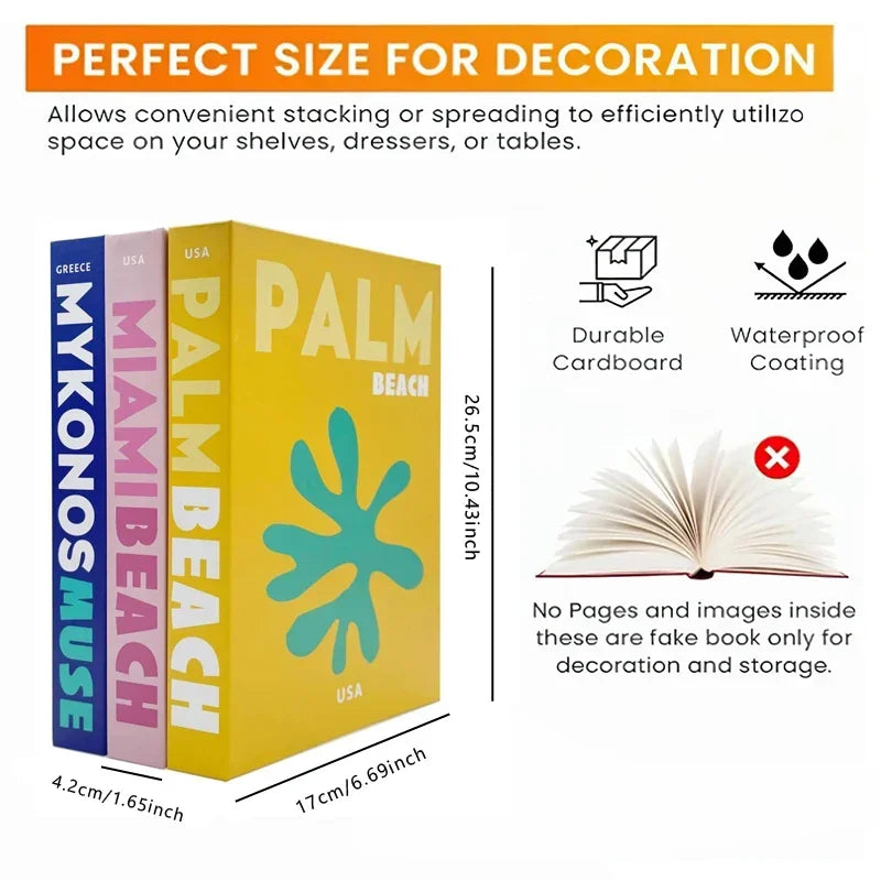 Open Luxury Fake Book Storage Box Paris Home Decor