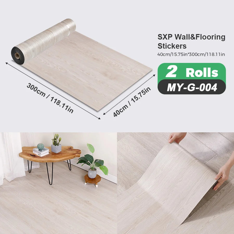 Self-Adhesive Wall And Floor Sticker Wood Grain Marble Design