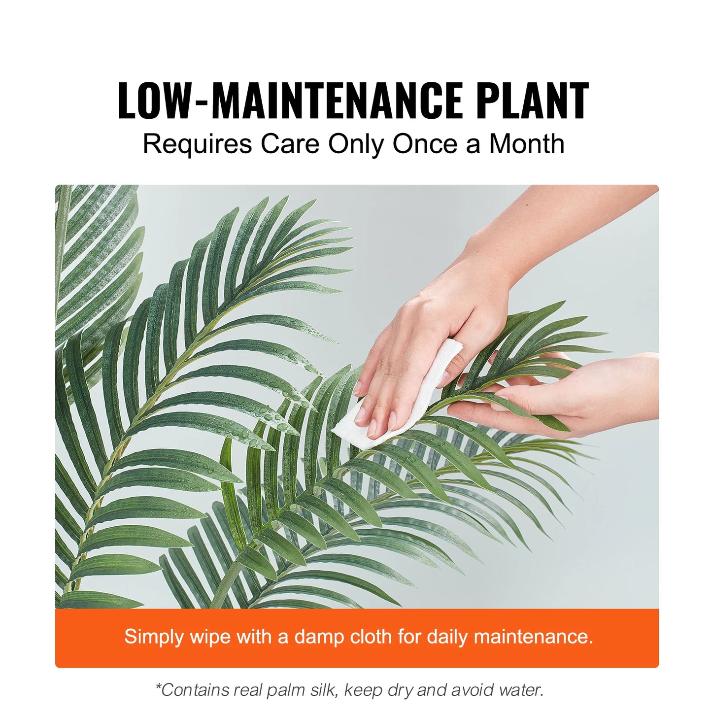 SucceBuy Artificial Palm Tree Faux Plant With Anti Tip Design