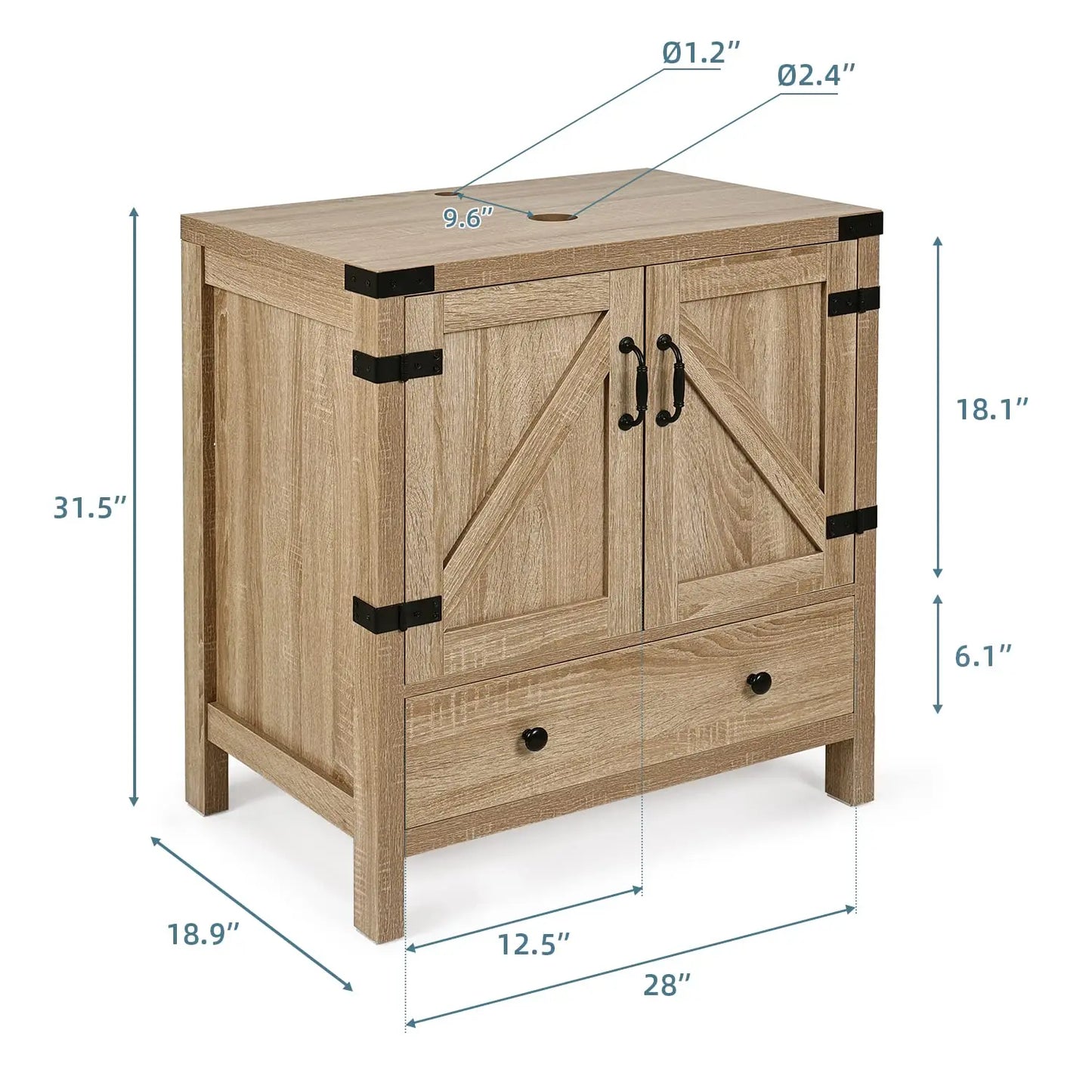 Rustic Bathroom Vanity With Pedestal Cabinet And Vessel Sink