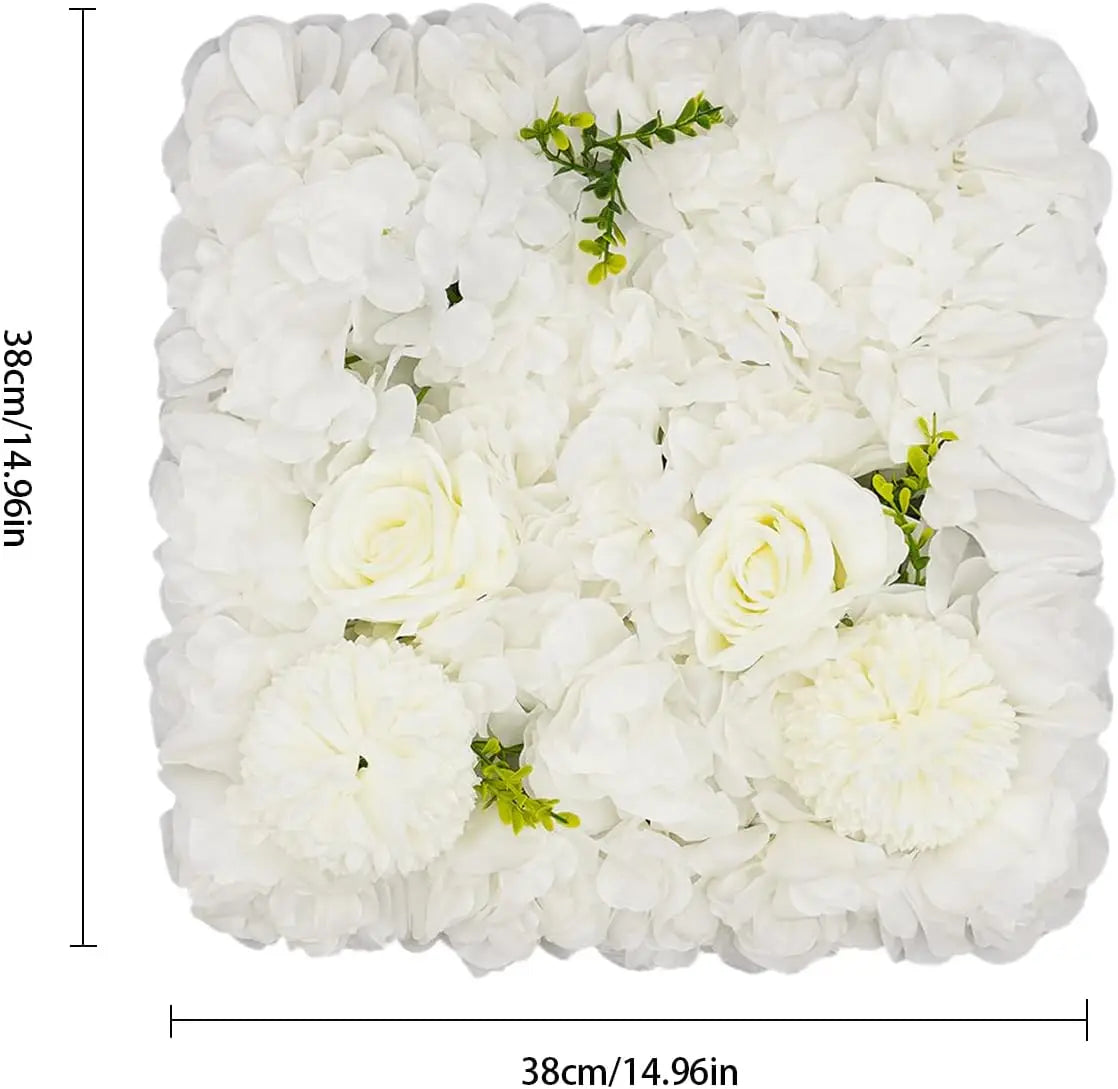 Flower Wall Panel Floral Backdrop 12 Pieces Decor For Wedding Party Home