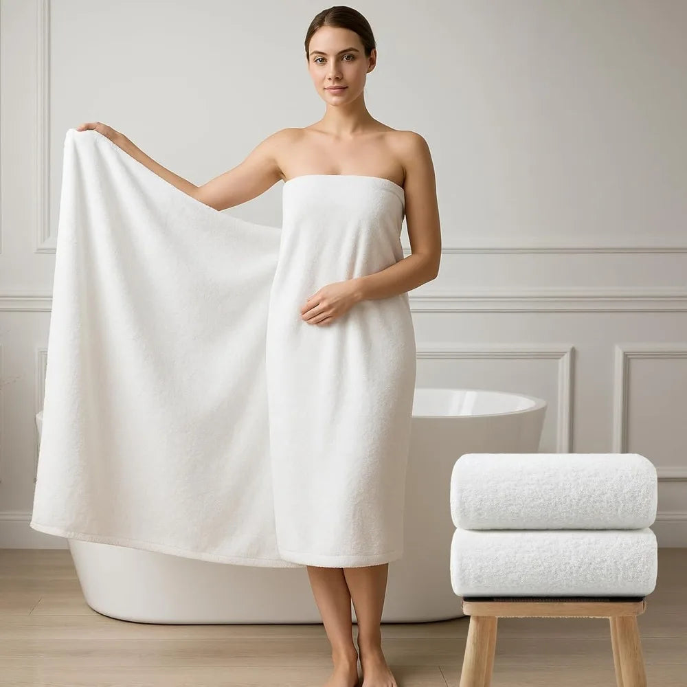 Ultra Plush Bath Towel Set Premium Thick Cotton For Home