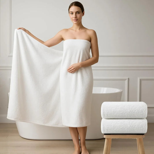 Ultra Plush Bath Towel Set Premium Thick Cotton For Home