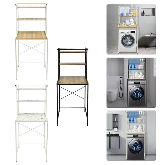 Bymaocar 3 Tier Washer And Dryer Shelving Storage Rack For Laundry