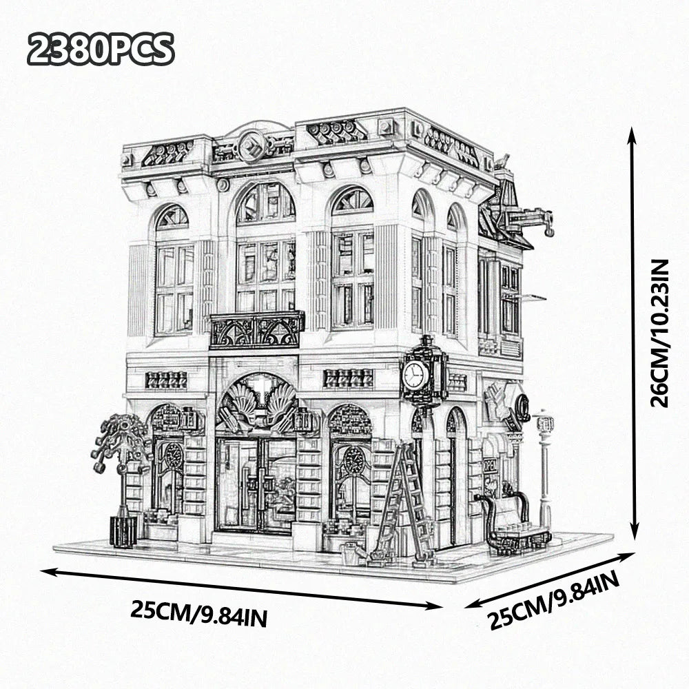 Creative City Street View Building Blocks Palace Cinema Set