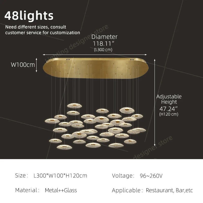 Yingxuan Modern Glass Pendant Light For Dining Room