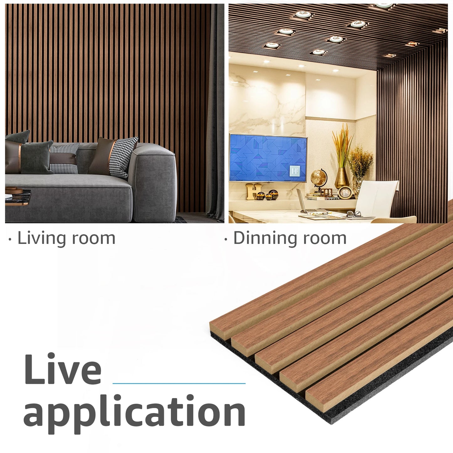 Art3d Wood Slat Acoustic Panels For Noise Reduction